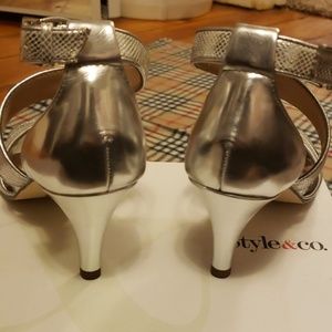 Style & Co Shoes - New Style &Co silver heels size 5.5 Style & Co Shoes - New Style &Co silver heels size 5.5